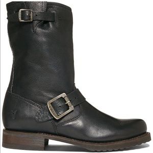 Frye Veronica Short Moro Buckle Boots in Black  | Size: 7 |